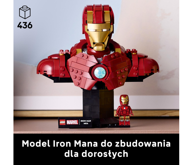 LEGO Marvel Super Heroes 76327 Popiersie Iron Mana MK4 - 1331663 - zdjęcie 4